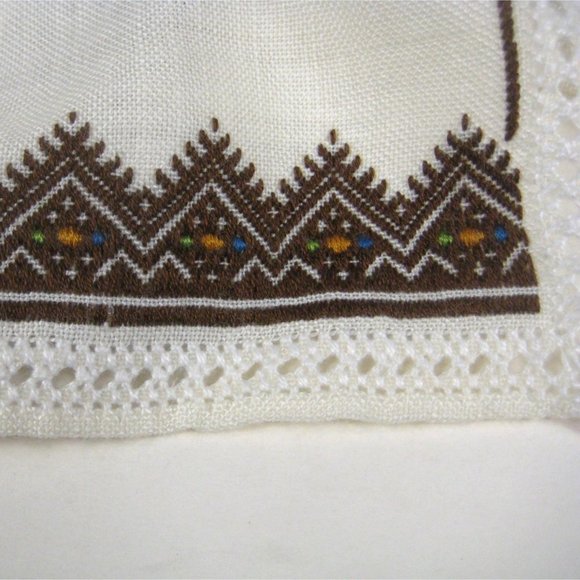Set Of 4 Placemats Hand Stitched Polyester 11 x 18 in Openwork - Picture 5 of 9